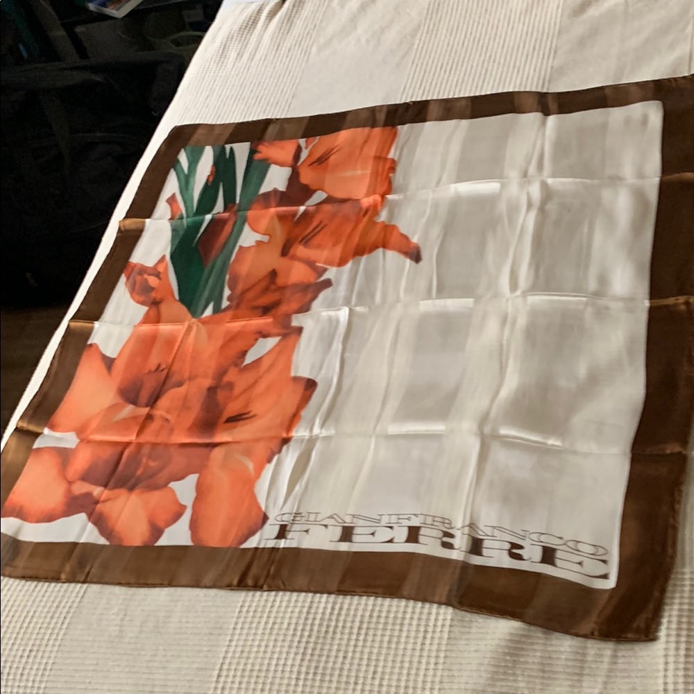 Gianfranco Ferre Floral Silk Scarf